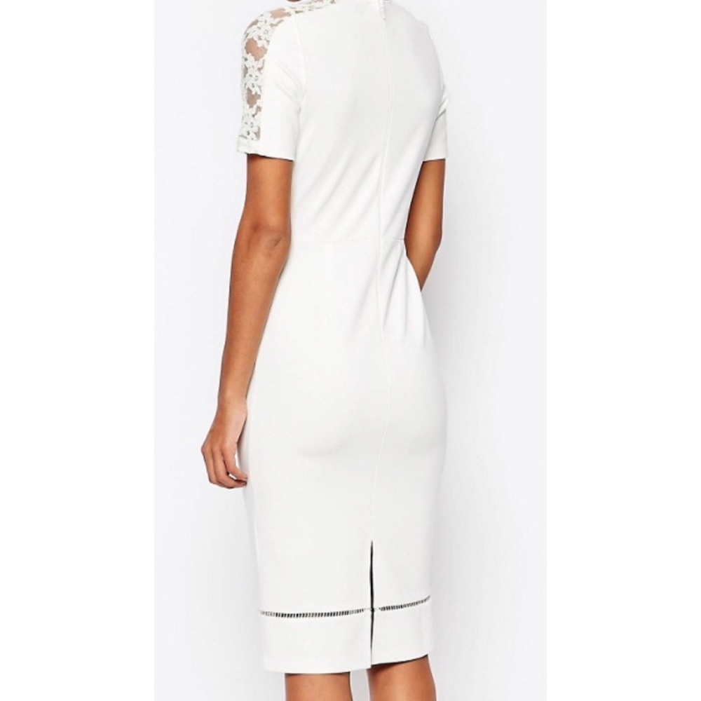 ASOS Pencil Dress with Lace and Ladder Insert. - Picture 4 of 7